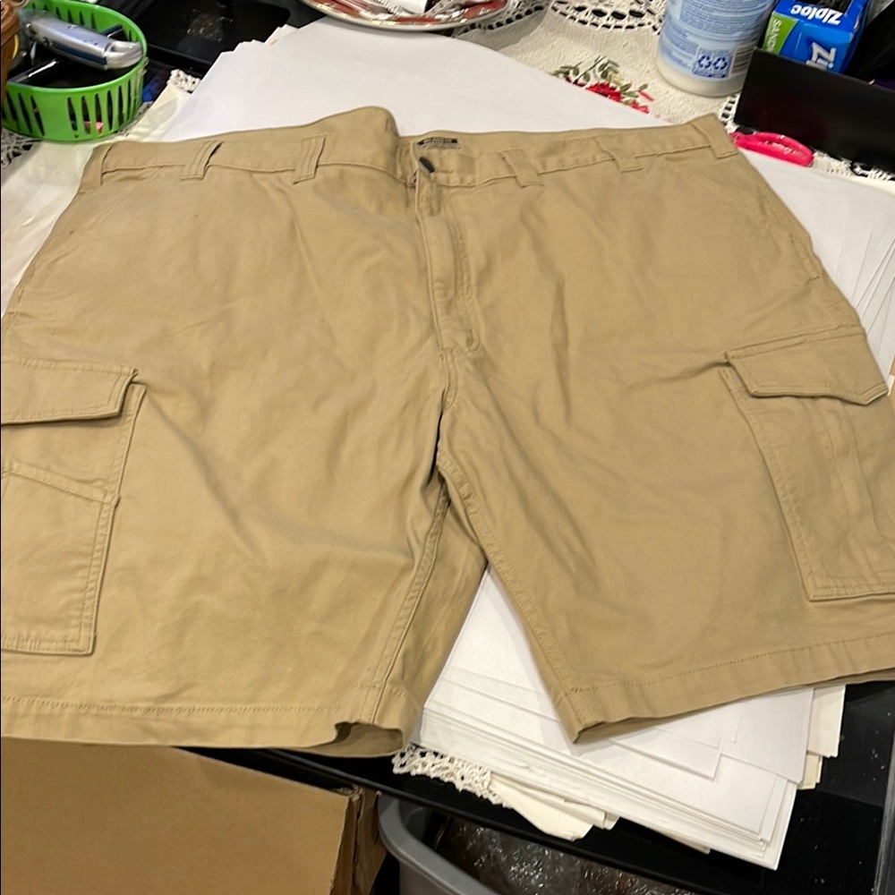 Carhartt Men’s Cargo Shorts 48 Tan Relaxed Fit Rugged Flex Utility Work 2023